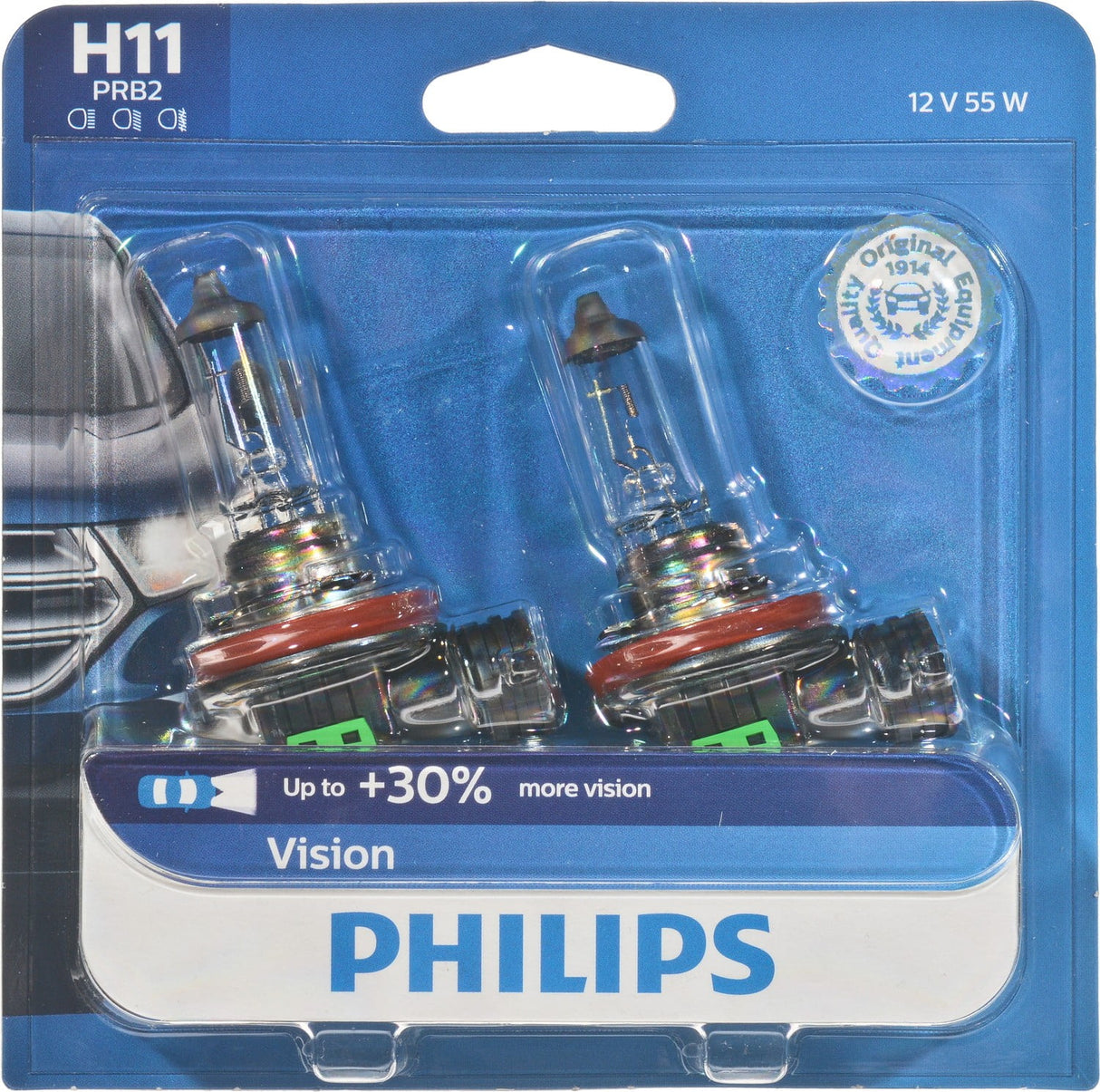 Philips Vision Halogen Low Beam Automotive Bulb H11PRB2