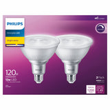 Philips PAR 38 E26 (Medium) LED Floodlight Bulb Bright White 120 Watt Equivalence 2 pk
