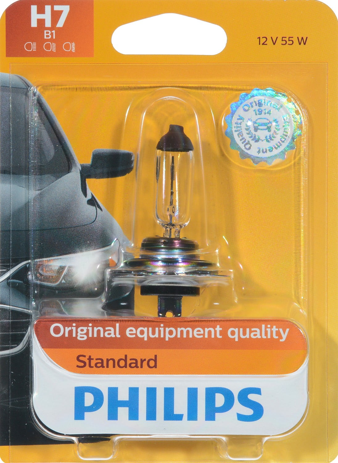 Philips Standard Halogen High/Low Beam Automotive Bulb H7B1