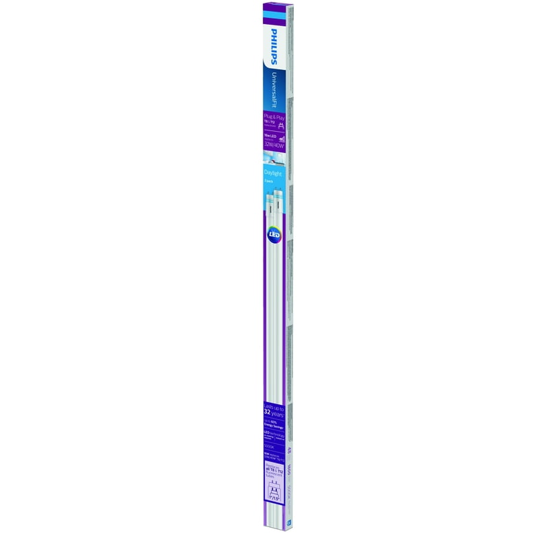 Philips UniversalFit Linear Daylight 48 in. Bi-Pin T8 LED Bulb 32 Watt Equivalence 2 pk