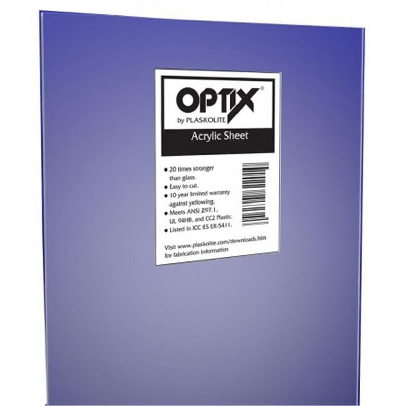 Plaskolite Optix Clear Single Acrylic Sheet 18 in. W X 24 in. L X .100 in.