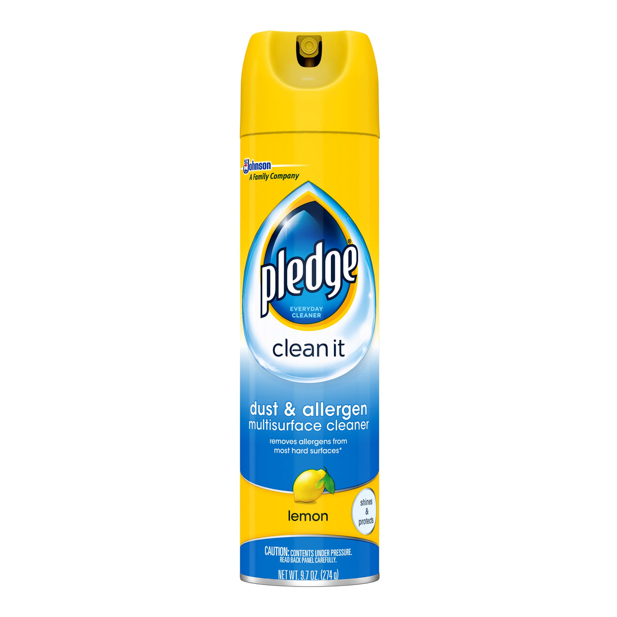 Pledge Dust & Allergen Lemon Scent Furniture Polish 9.7 oz Spray