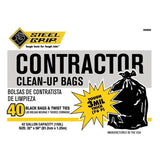 Steel Grip 42 gal Contractor Bags Twist Tie 40 pk 3 mil
