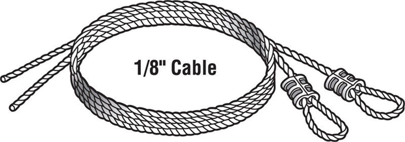 Prime-Line 5.75 in. W X 12 ft. L X 1/8 in. D Carbon Steel Extension Cables