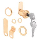 Prime-Line Bright Brass Gold Steel Cabinet/Drawer Lock