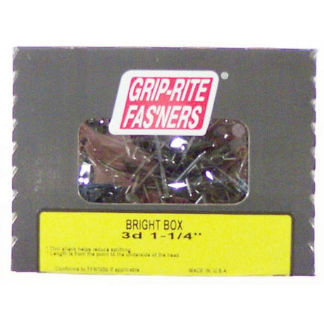 Grip-Rite 4D 1-1/2 in. Box Bright Steel Nail Round Head 1 lb