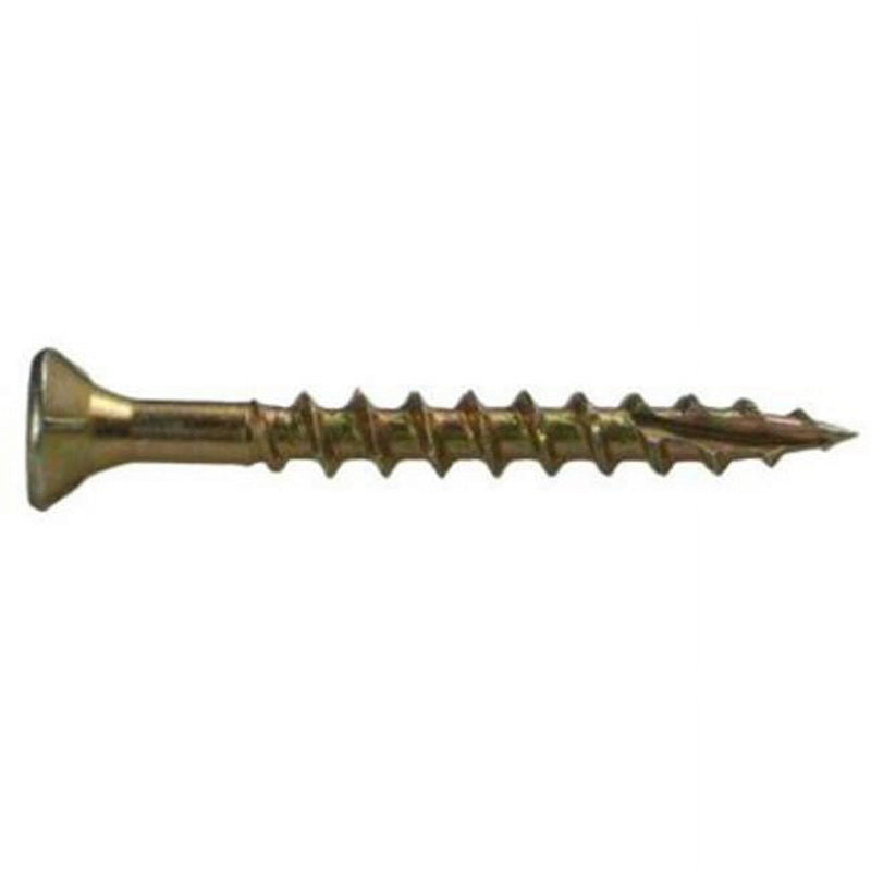 Grip-Rite 1-5/8 in. L Star Yellow Zinc Wood Screws 1 lb 146 pk