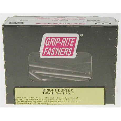 Grip-Rite 16D 3 in. Duplex Bright Steel Nail Double Head 1 lb