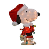 ProductWorks Clear Christmas Snoopy 2 ft. Yard Decor