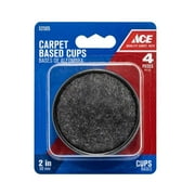 Projex Plastic Caster Cup Black Round 2 in. W 4 pk