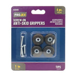 Projex Plastic Heavy Duty Anti-Skid Pad Black Round 1 in. W 4 pk