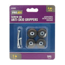 Projex Plastic Heavy Duty Anti-Skid Pad Black Round 1 in. W 4 pk