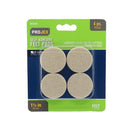 Projex Felt Self Adhesive Surface Pad Brown Round 1-1/2 in. W 4 pk