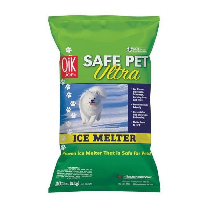 Qik Joe Safe Pet Ultra Magnesium Chloride/Sodium Chloride Pet Friendly Pellet Ice Melt 20 lb