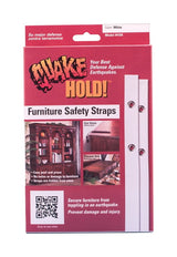 Quake Hold Ready America Nylon Self Adhesive Furniture Strap White Assorted 1 in. W X 15 in. L 2 pk