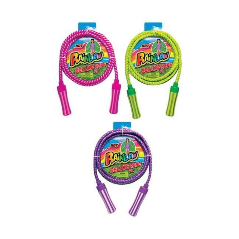 Rainbow Jump Rope Plastic/Rope Assorted 1 pc