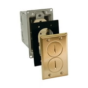 Raco 18-1/2 cu in Rectangle Steel 1 gang Floor Box Brass