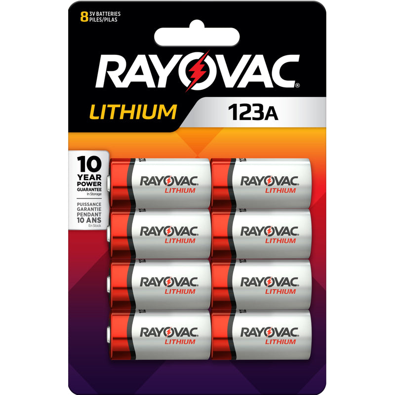 Rayovac Lithium 123A 3 V Camera Battery 123A 8 pk