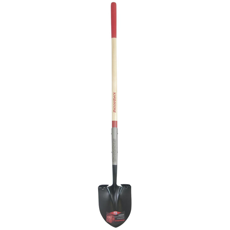 Razor-Back 60.25 in. Steel Round Digging Shovel Wood Handle