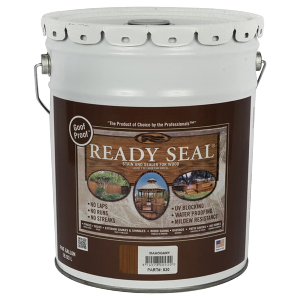 Ready Seal Goof Proof Semi-Transparent Flat Mahogany Oil-Based Penetrating Wood Stain/Sealer 5 gal