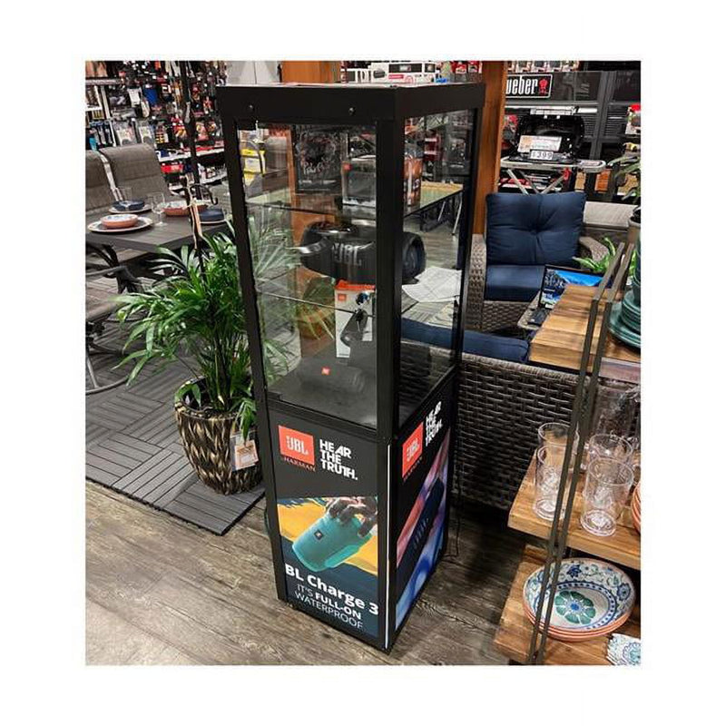 Black Metal Speaker Cabinet Display