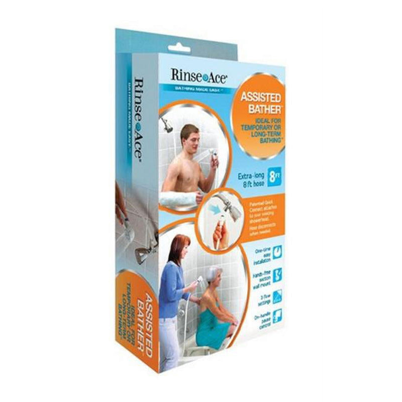 Rinse Ace White PVC 8 in. Handheld Showerhead