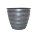 Robert Allen Woodsdale Ironstone 8 in. D Metal Planter Charcoal