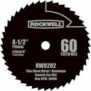 Rockwell 4-1/2 in. D X 3/8 in. Versacut High Speed Steel Circular Saw Blade 60 teeth