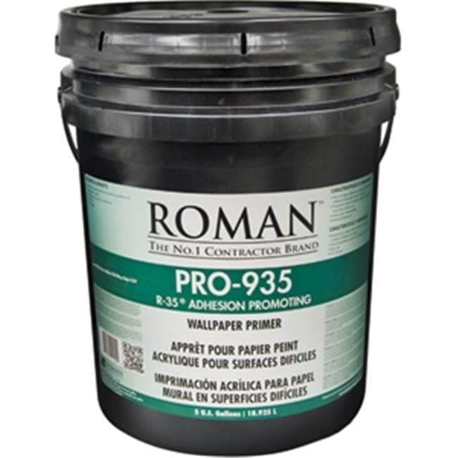 Roman PRO-935 R-35 Clear Flat Water-Based Acrylic Wallcovering Primer 5 gal