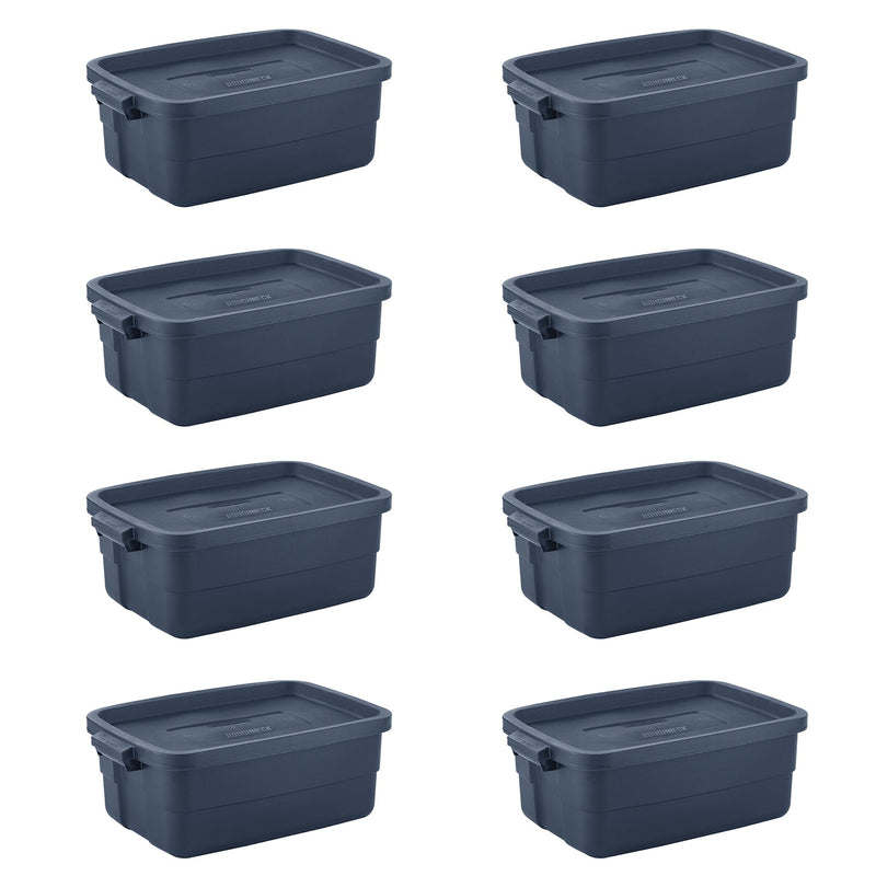 Rubbermaid Roughneck 10 gal Navy Storage Box 8.875 in. H X 15.875 in. W X 23.875 in. D Stackable