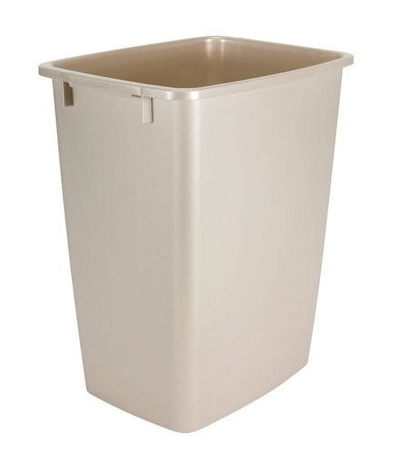 Rubbermaid 9 gal Bisque Plastic Open Top Trash Can