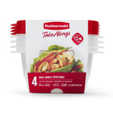 Rubbermaid TakeAlongs 3.2 cups Clear Food Storage Container 4 pk