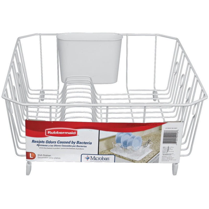 Rubbermaid 17.6 in. L X 13.8 in. W X 5.9 in. H White Steel Dish Drainer