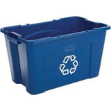 Rubbermaid 14 gal Blue Resin Recycling Tote