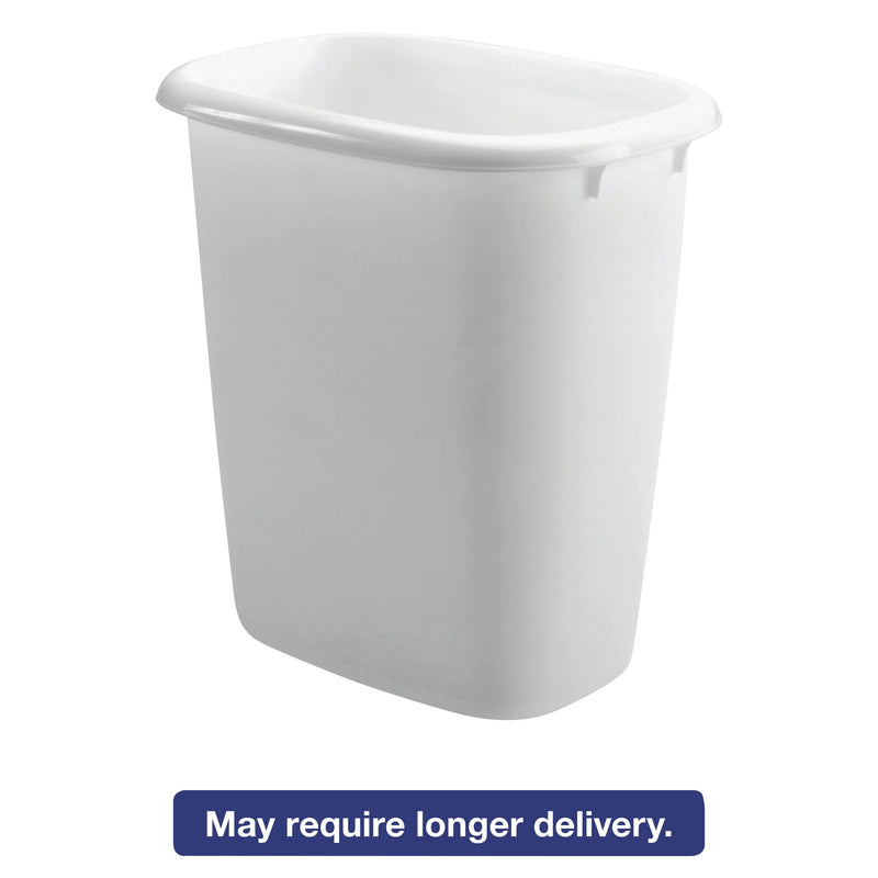 Rubbermaid Contours 3.5 gal White Plastic Vanity Wastebasket