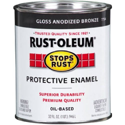 Rust-Oleum Stops Rust Indoor and Outdoor Semi-Gloss Anodized Bronze Protective Enamel 1 qt