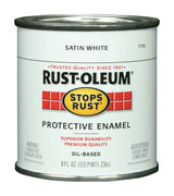 Rust-Oleum Stops Rust Indoor and Outdoor Satin White Oil-Based Protective Paint 0.5 pt