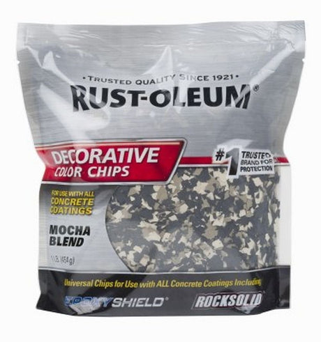 Rust-Oleum EpoxyShield Indoor and Outdoor Mocha Blend Decorative Color Chips 1 lb