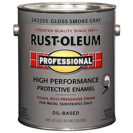 Rust-Oleum Professional Indoor and Outdoor Gloss Smoke Gray Oil-Based Enamel Protective Paint 1 gal