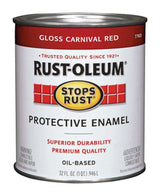 Rust-Oleum Stops Rust Indoor and Outdoor Gloss Carnival Red Oil-Based Protective Paint 1 qt