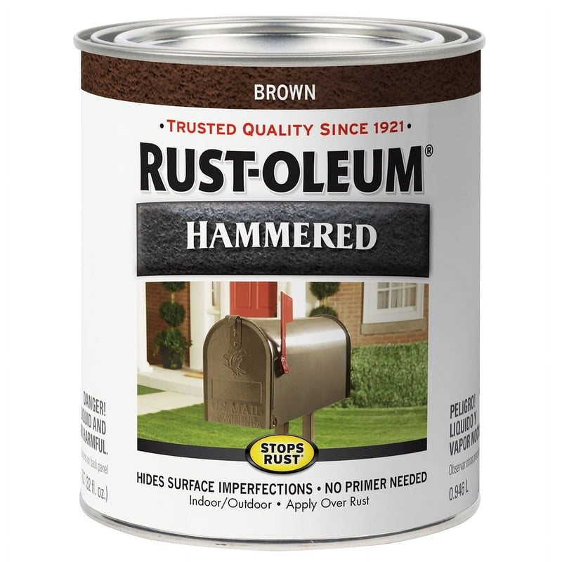 Rust-Oleum Stops Rust Indoor and Outdoor Hammered Brown Oil-Based Alkyd Resin Rust Prevention Paint
