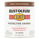 Rust-Oleum Stops Rust Indoor and Outdoor Gloss Leather Brown Oil-Based Protective Paint 1 qt