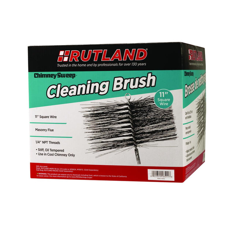 Rutland Chimney Sweep 11 in. Square Oil Tempered Chimney Brush