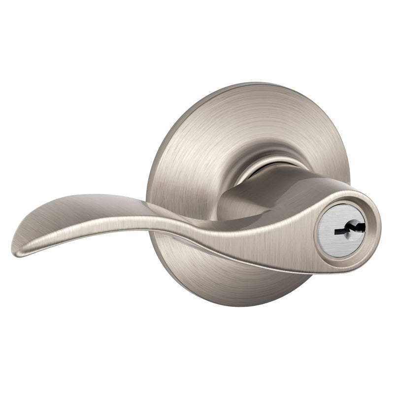 Schlage Accent Satin Nickel Entry Lockset 1-3/4 in.