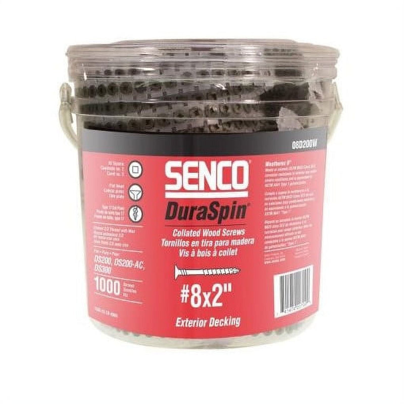 Senco DuraSpin No. 8 X 2 in. L Square Collated Wood Screws 1000 pk