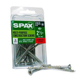 SPAX Multi-Material No. 8 in. X 2-1/2 in. L Phillips/Square Flat Head Construction Screws 20 pk