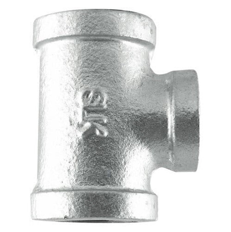 STZ Industries 2-1/2 in. FIP each X 2-1/2 in. D FIP 2-1/2 in. D FIP Galvanized Malleable Iron Tee