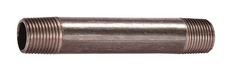 STZ Industries 3 in. MIP each X 3 in. D MIP Black Steel 8 in. L Nipple