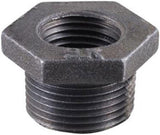STZ Industries 4 in. MIP each X 3 in. D FIP Black Malleable Iron Hex Bushing