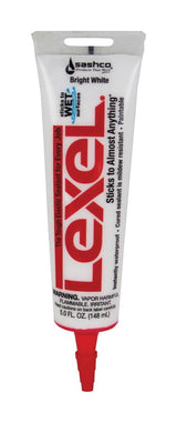 Sashco Lexel White Low VOC Synthetic Rubber All Purpose Caulk 5 oz
